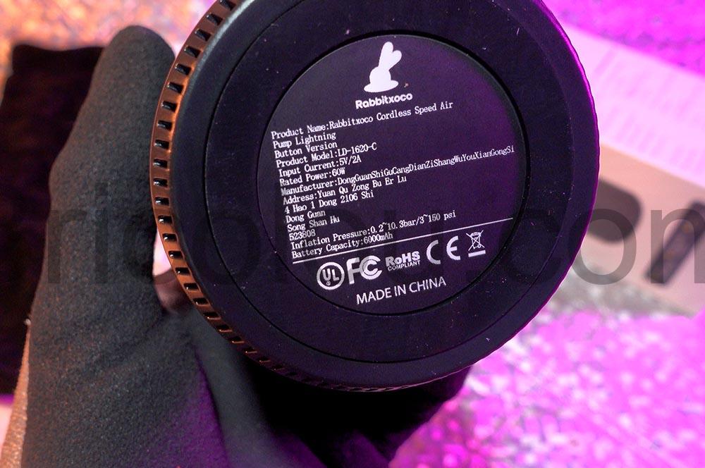 Gonfleur Electrique Sans Fil Pneus Voiture Compresseur Pompe Velo Moto RABBITXOCO 60 W Gonfleur Électrique Sans Fil Pneus Voiture Compresseur Pompe Vélo Moto RABBITXOCO 60 W