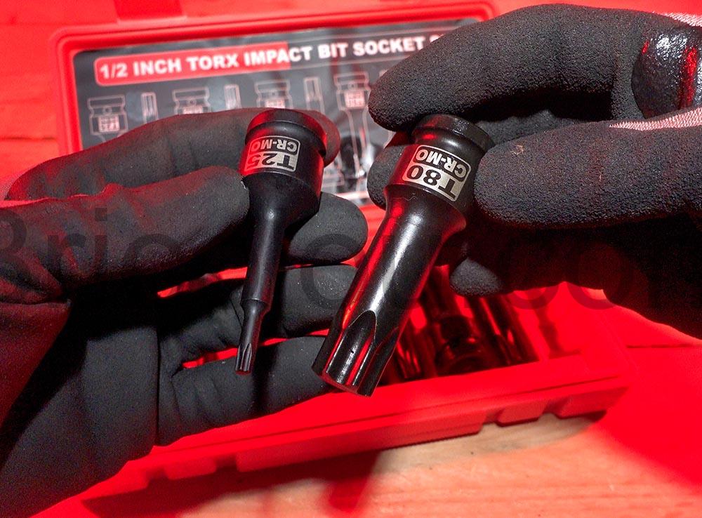 Jeu de Douilles Longues A Chocs Torx 1 2 T25 T80 KIRXST Coffret cle Jeu de Douilles Longues À Chocs Torx 1 2'' T25-T80 KIRXST Coffret cle