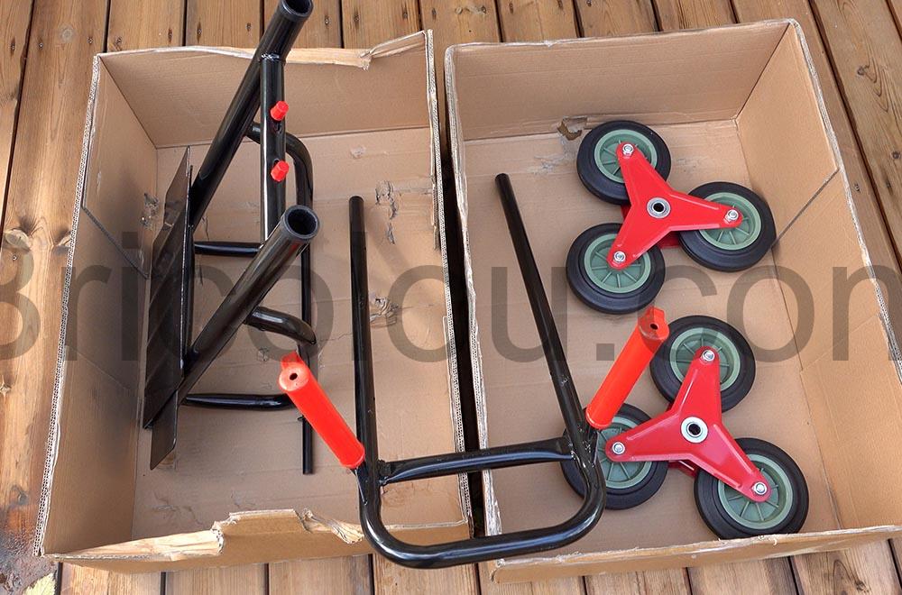 LTTC 32 Teeno diable solide 3 roues Chariot Pliable metallique 150kg assemblage LTTC-32 Teeno diable solide 3 roues Chariot Pliable métallique 150kg assemblage