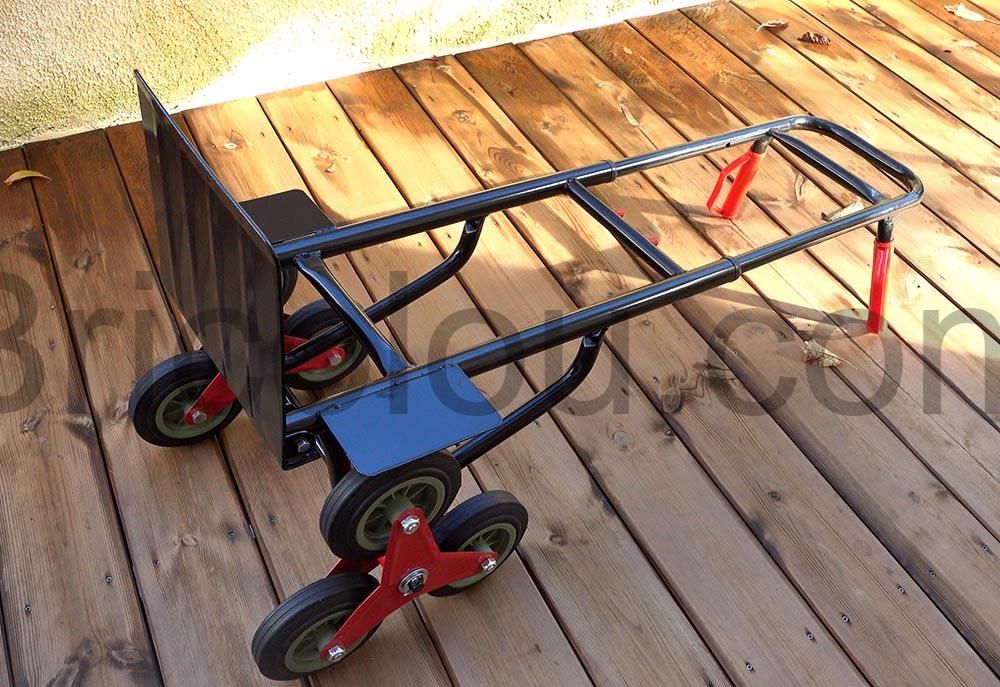 LTTC 32 Teeno diable solide 3 roues Chariot Pliable metallique 150kg brancard LTTC-32 Teeno diable solide 3 roues Chariot Pliable métallique 150kg brancard