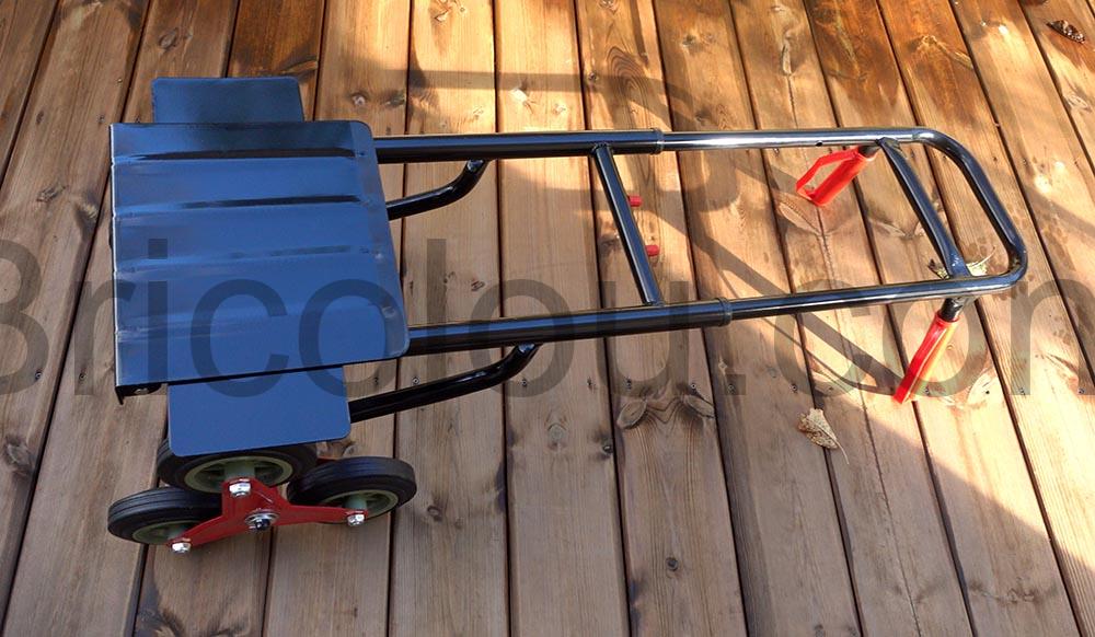 LTTC 32 Teeno diable solide 3 roues Chariot Pliable metallique 150kg replie LTTC-32 Teeno diable solide 3 roues Chariot Pliable métallique 150kg replié