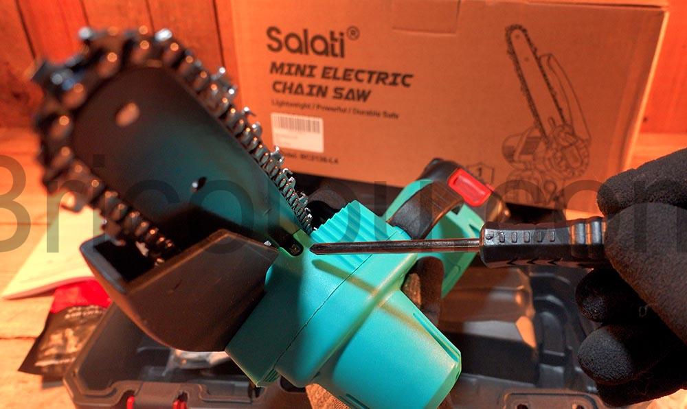 Mini Tronconneuse Salati sans fil 18V reglage Mini Tronçonneuse Salati sans fil 18V reglage