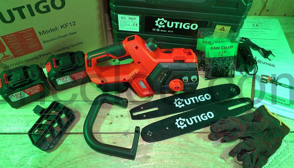 OUTIGO Tronconneuse electrique batterie sans fil KF12 OUTIGO Tronçonneuse électrique batterie sans fil KF12