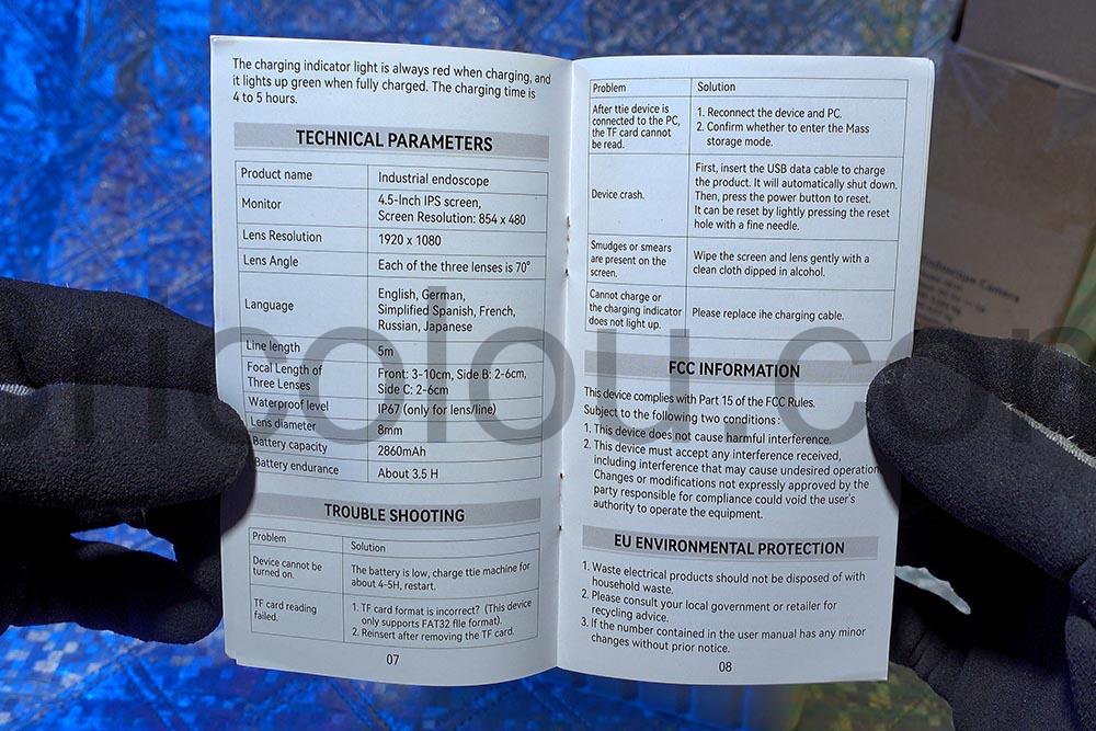 VEVOR Endoscope Inspection Triple Camera documentation VEVOR Endoscope Inspection Triple Caméra documentation