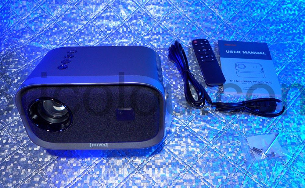 videoprojecteur Jimveo E18 FHD 1080P WiFi6 Bluetooth multi position front videoprojecteur Jimveo E18 FHD 1080P WiFi6 Bluetooth multi position front