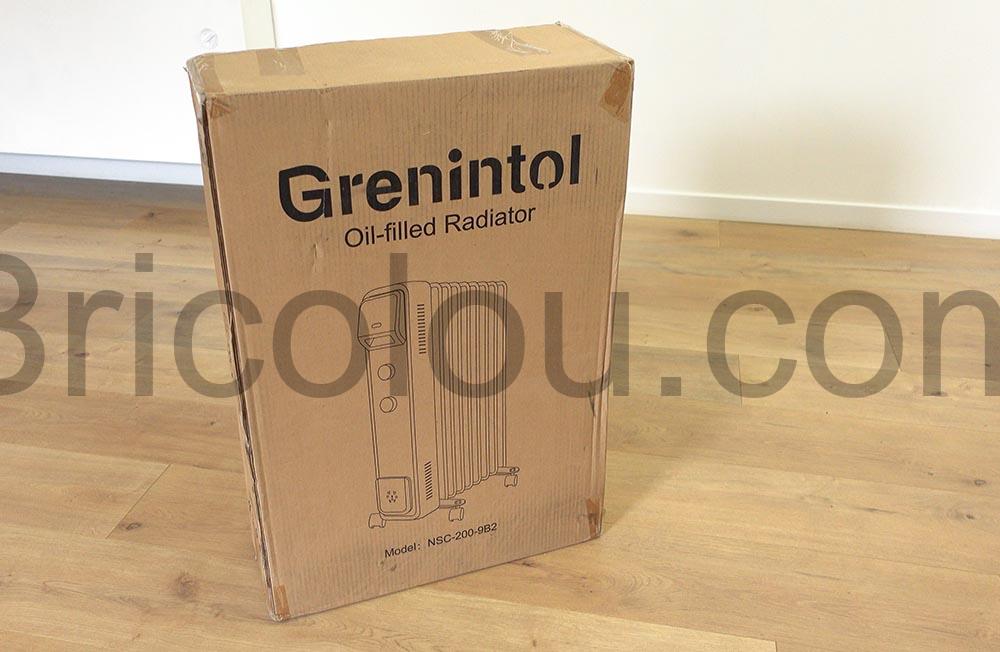 Grenintol Radiateur bain dhuile 2000W electrique Portable emballage Grenintol Radiateur bain d'huile 2000W électrique Portable emballage