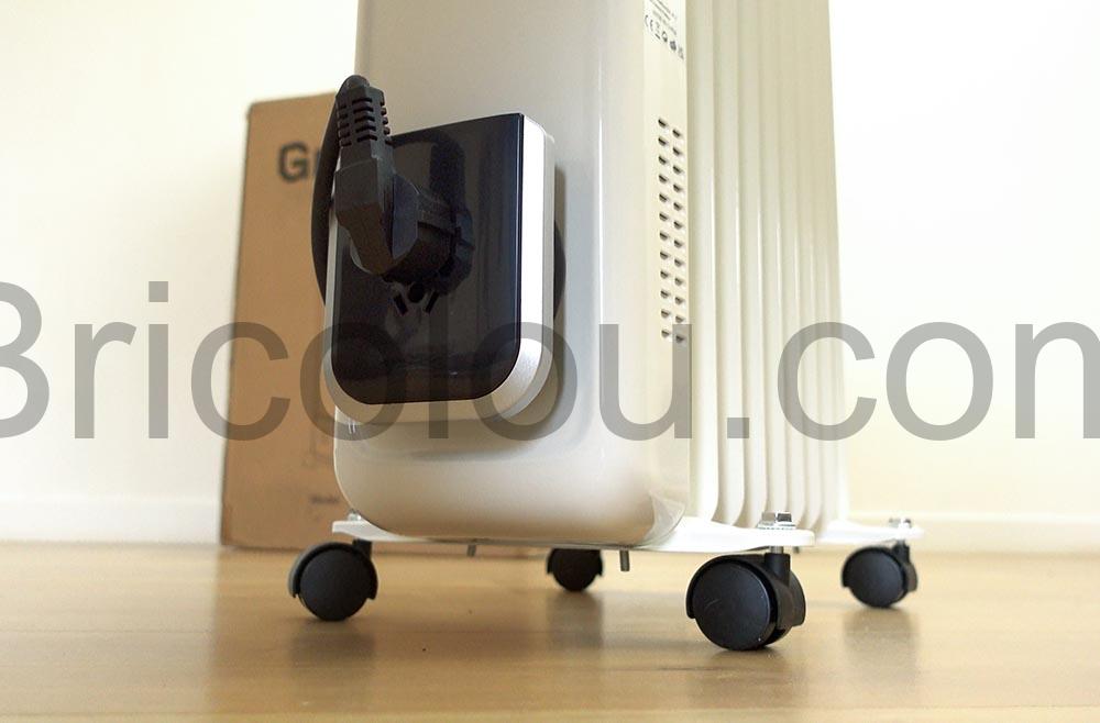 Grenintol Radiateur bain dhuile 2000W electrique Portable tower Grenintol Radiateur bain d'huile 2000W électrique Portable tower