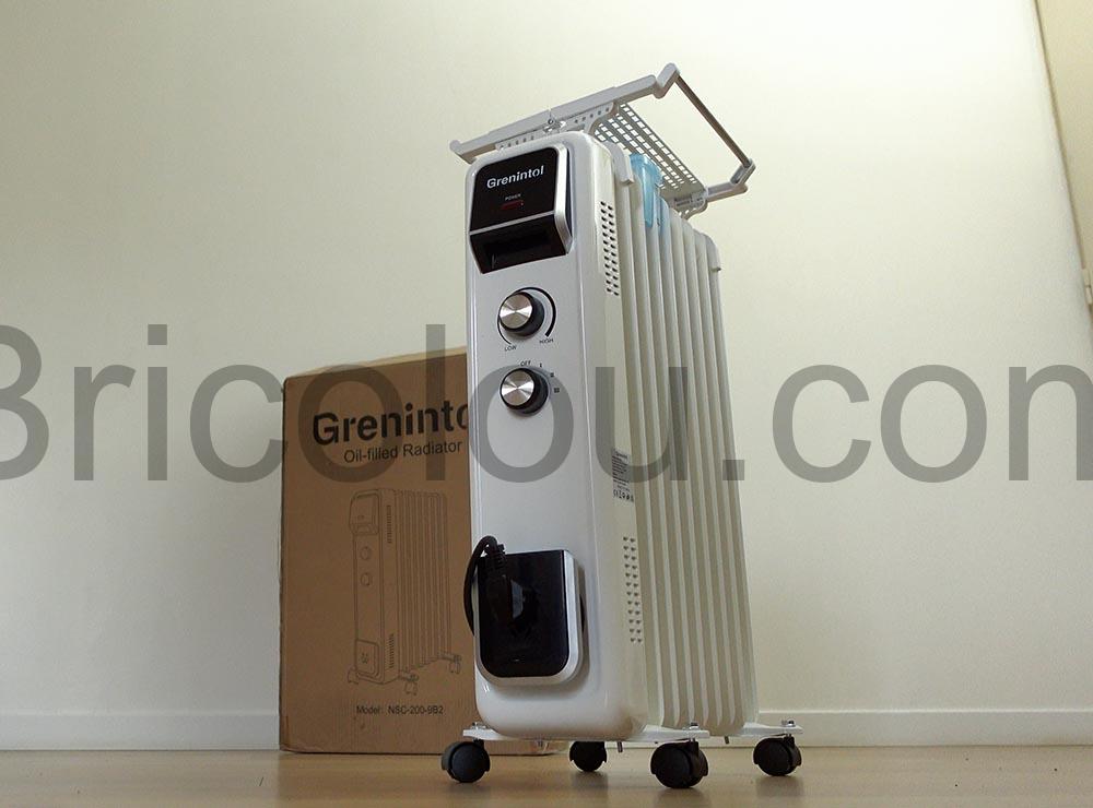 Grenintol Radiateur bain dhuile 2000W electrique Portable Grenintol Radiateur bain d'huile 2000W électrique Portable