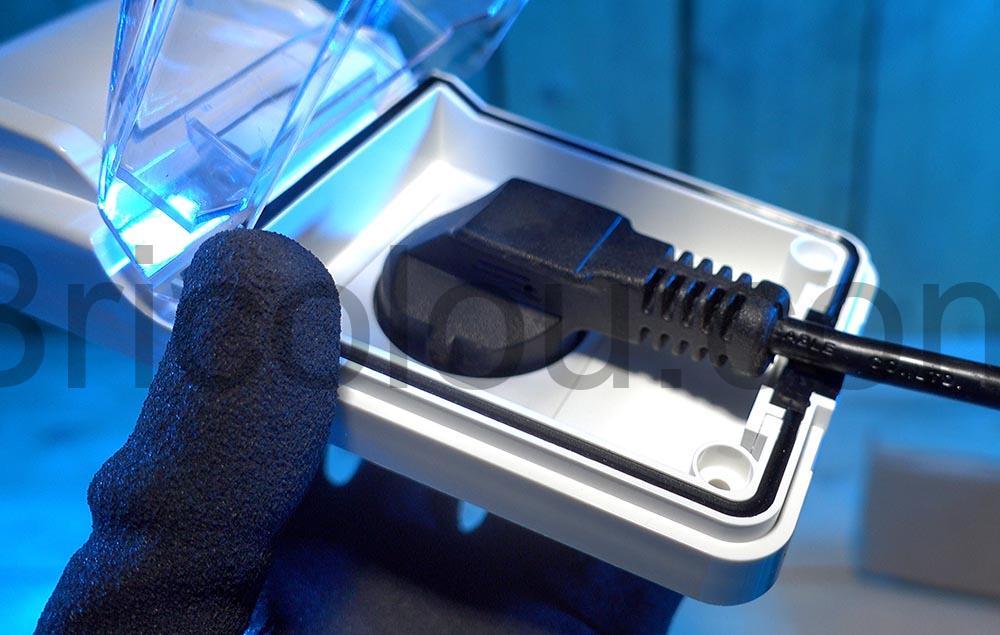 Prise exterieure etanche interrupteur longue 16 Autoconsommation solaire kit branche Prise extérieure étanche interrupteur longue 16 Autoconsommation solaire kit branché