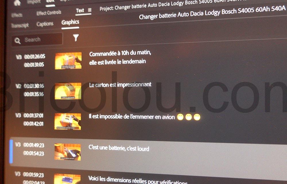 Comment convertir des titres Premiere Pro en sous titres Youtube vidéo Graphics