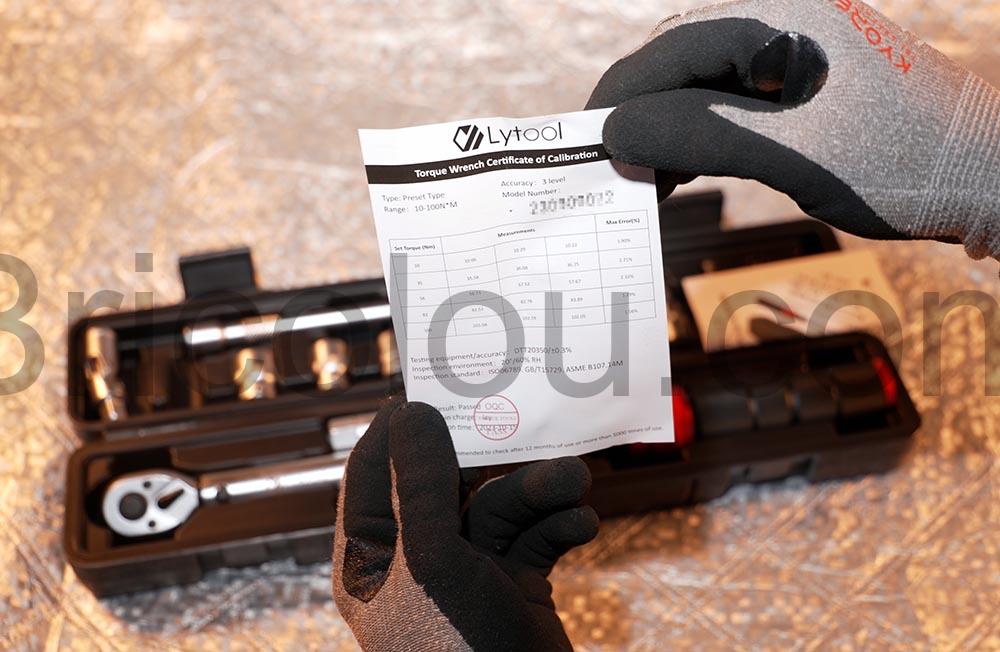 Lytool Cle dynamometrique 3 8 certificat Lytool Clé dynamometrique 3-8 certificat