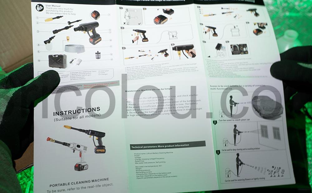 Ycoiee Pistolet Nettoyeur Lavage Haute Pression sans Fil documentation Ycoiee Pistolet Nettoyeur Lavage Haute Pression sans Fil documentation