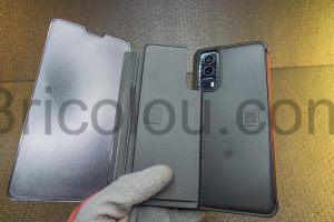 Coque protection téléphone Y72 vivo couvercle semi-transparent aimantée