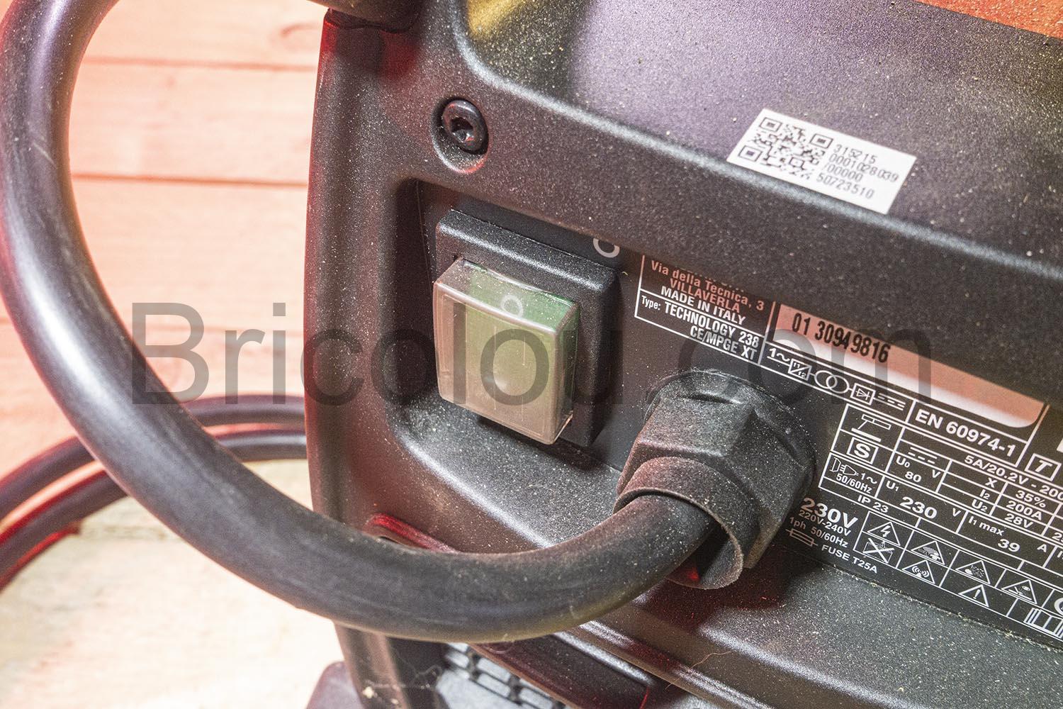 Telwin TECHNOLOGY 238 CEMPGE XT 230V poste souder MMA TIG interrupteur Telwin TECHNOLOGY 238 CEMPGE XT 230V poste souder MMA TIG interrupteur