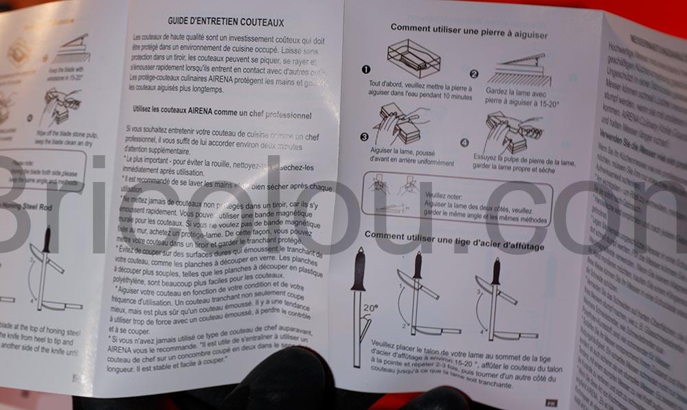 AIRENA Couteau Cuisine Professionnel Lame tranchante en acier Damas documentation AIRENA Couteau Cuisine Professionnel Lame tranchante en acier Damas documentation