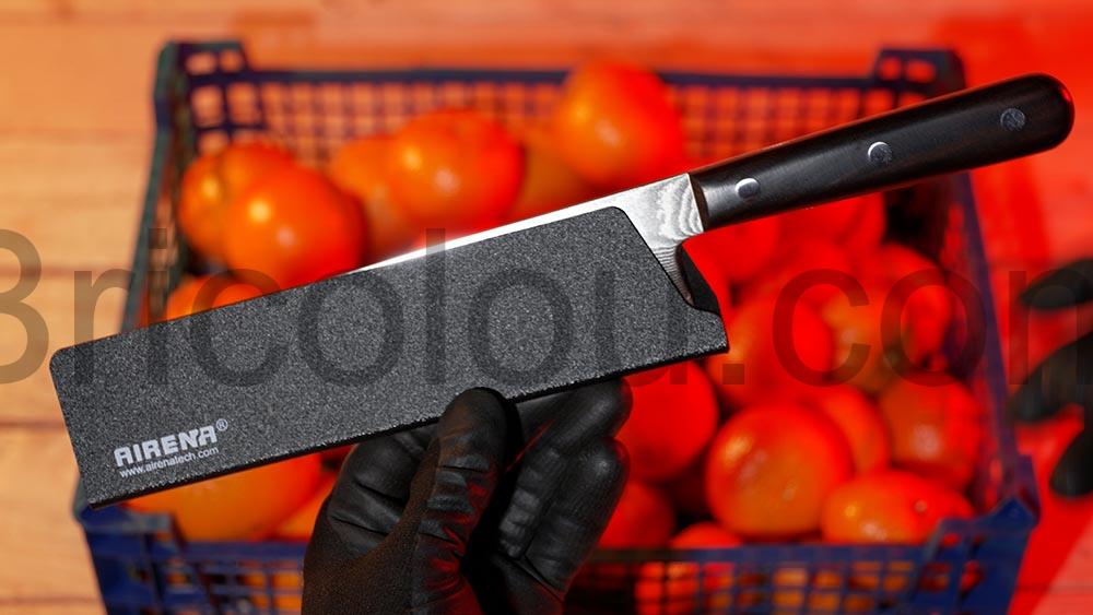AIRENA Couteau Cuisine Professionnel Lame tranchante en acier Damas protection AIRENA Couteau Cuisine Professionnel Lame tranchante en acier Damas protection
