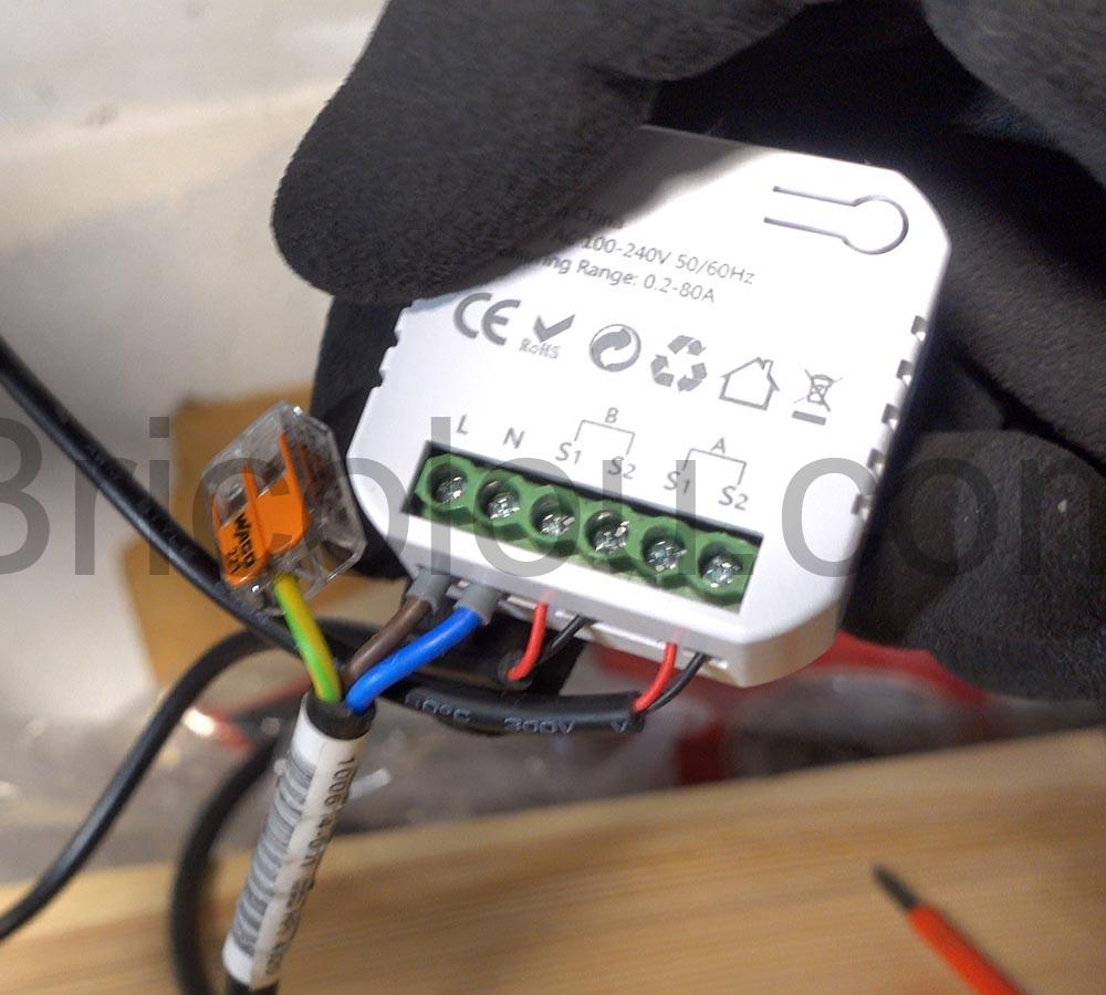 Tuya mesure Capteur puissance electrique branchement 1 Tuya mesure Capteur puissance électrique branchement