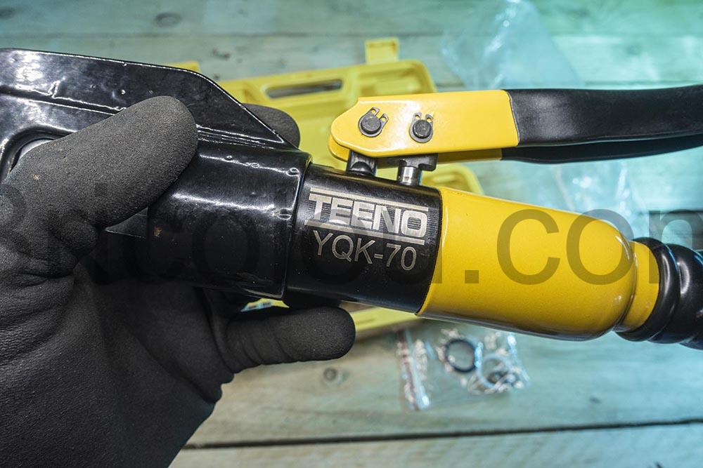 YOK 70 Pince Sertir Hydraulique 10T TEENO Outil Sertissage Cables poignee YOK-70 Pince Sertir Hydraulique 10T TEENO Outil Sertissage Câbles poignée