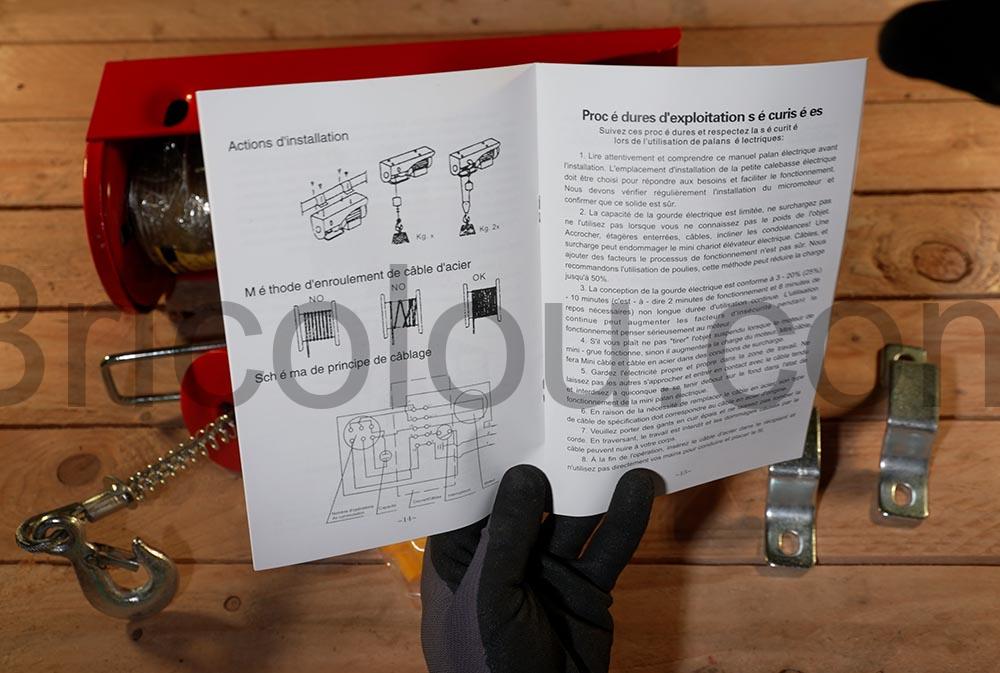 Teeno Palan Treuil electrique 1200W documentation Teeno Palan Treuil électrique 1200W documentation