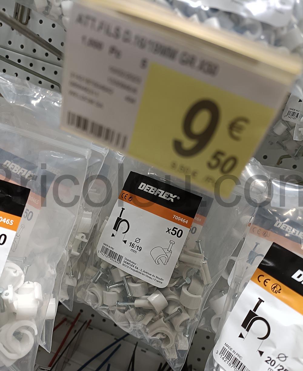 crochet attache cable Fixation gaine electrique O 16 19 Mm Debflex 700420 crochet attache câble Fixation gaine électrique Ø 16 19 Mm Debflex 700420 prix