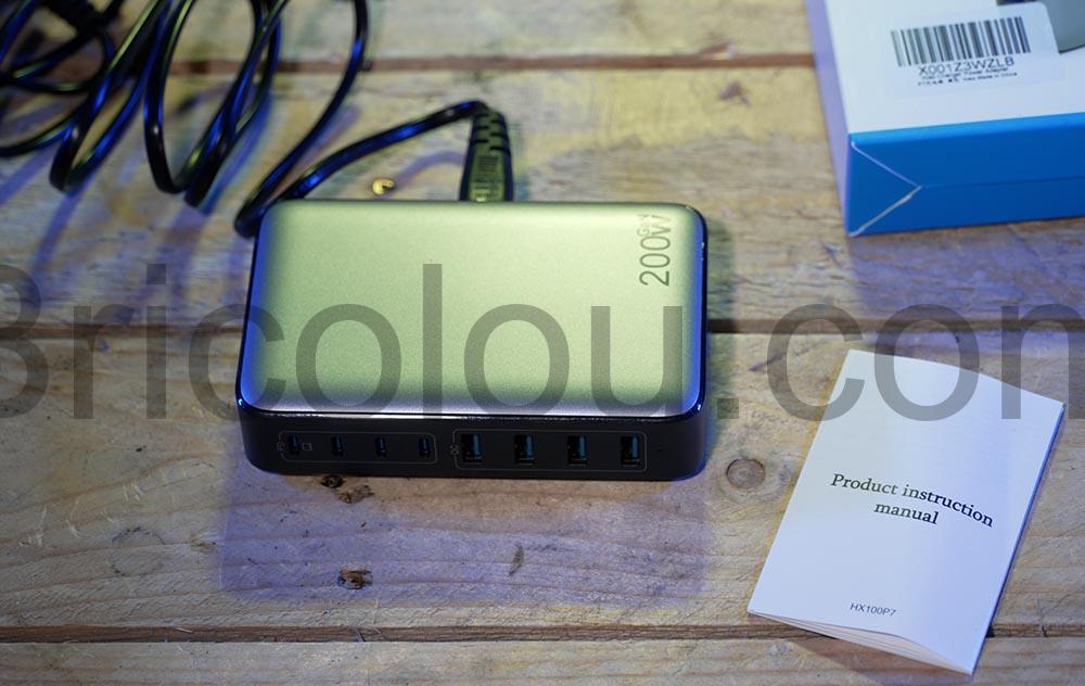 200W Chargeur USB C Rapide Feob 8 Ports PD QC PPS table 200W Chargeur USB C Rapide Feob, 8 Ports PD QC PPS table