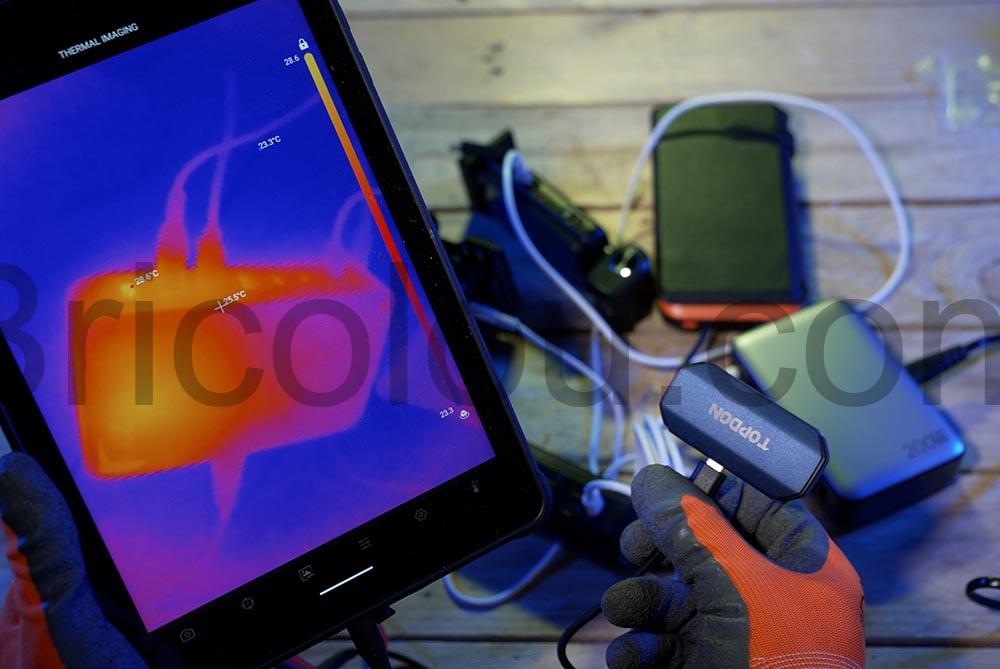 200W Chargeur USB C Rapide Feob 8 Ports PD QC PPS temperature facade 200W Chargeur USB C Rapide Feob, 8 Ports PD QC PPS température facade