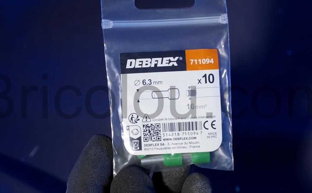 Debflex cosses a sertir electrique Embout pre isole 16mm ² Vert 711094 Debflex cosses à sertir électrique Embout pré isolé 16mm ² Vert 711094