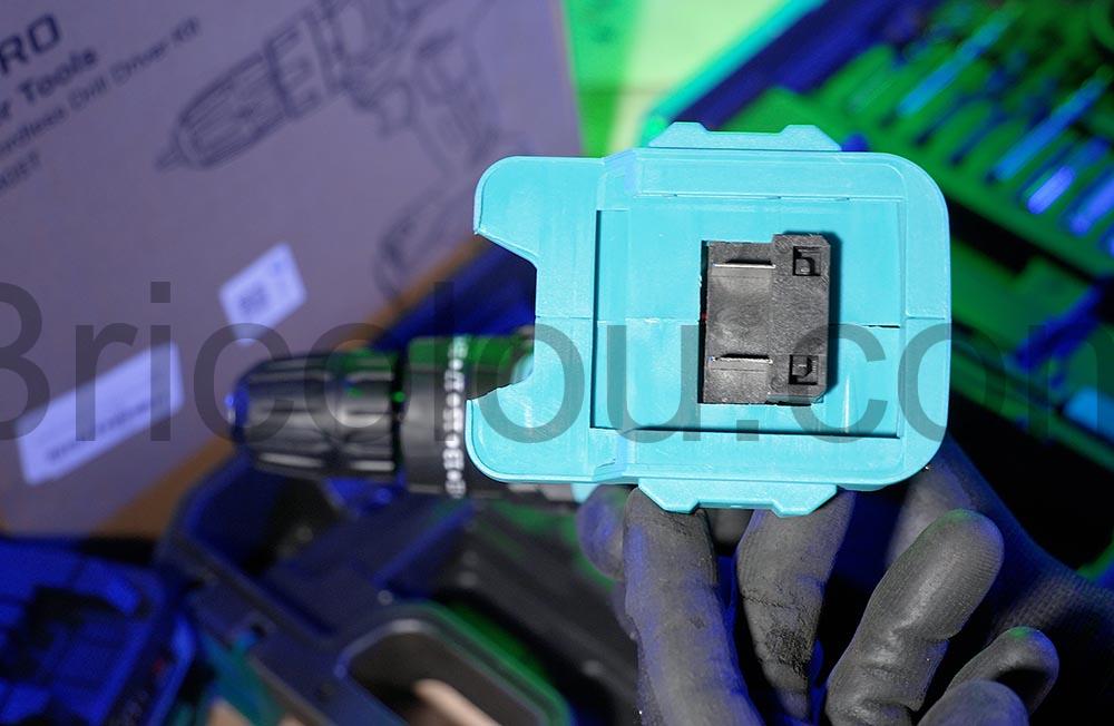 MHPRO MR5805T Perceuse Visseuse Devisseuse Sans Fil 21V batterie coffret broche MHPRO MR5805T Perceuse Visseuse Devisseuse Sans Fil 21V batterie coffret broche