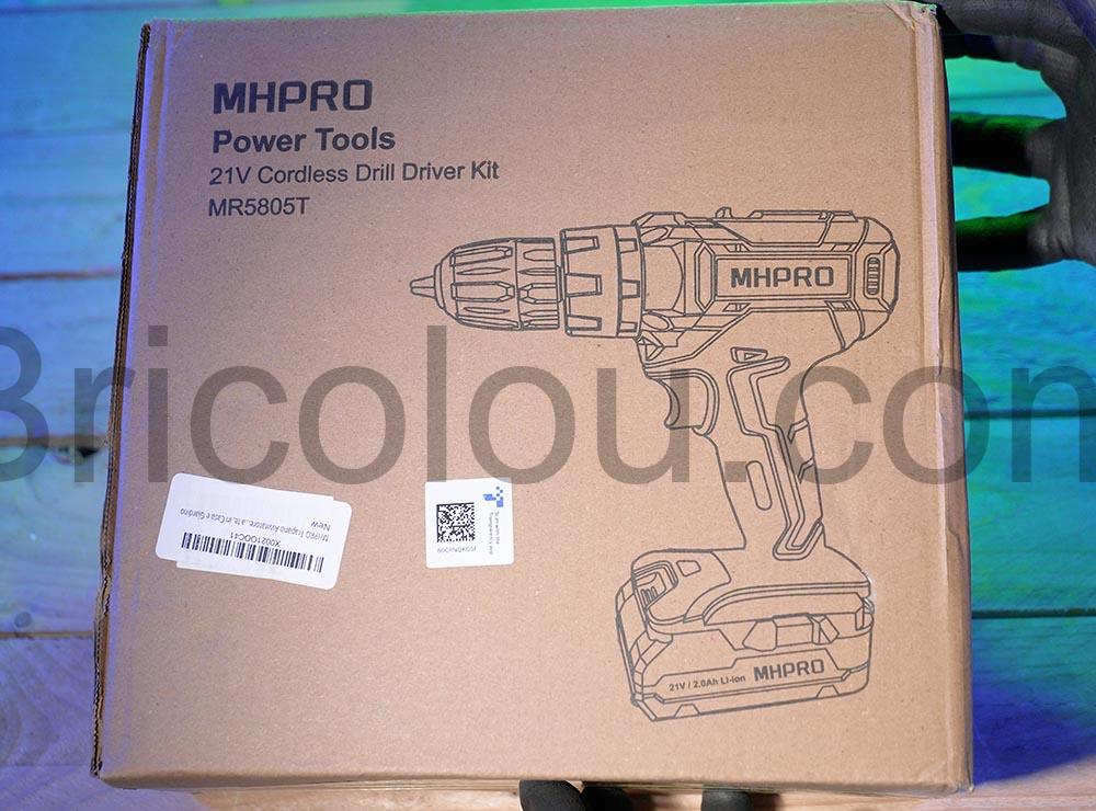 MHPRO MR5805T Perceuse Visseuse Devisseuse Sans Fil 21V batterie coffret emballage MHPRO MR5805T Perceuse Visseuse Devisseuse Sans Fil 21V batterie coffret emballage