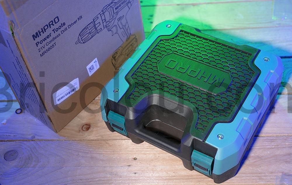 MHPRO Perceuse Visseuse Devisseuse Sans Fil 21V batterie MR5805T coffret boite plastique MHPRO Perceuse Visseuse Devisseuse Sans Fil 21V batterie MR5805T coffret boite plastique