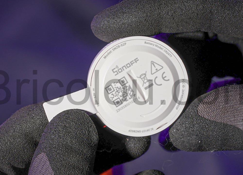Sonoff SNZB 02P ZigBee Capteur Temperature humidite dessous Sonoff SNZB-02P ZigBee Capteur Température humidité dessous