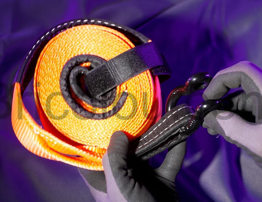 Yulado Sangle Remorquage Corde 5m x 5cm manille Yulado Sangle Remorquage Corde 5m x 5cm manille