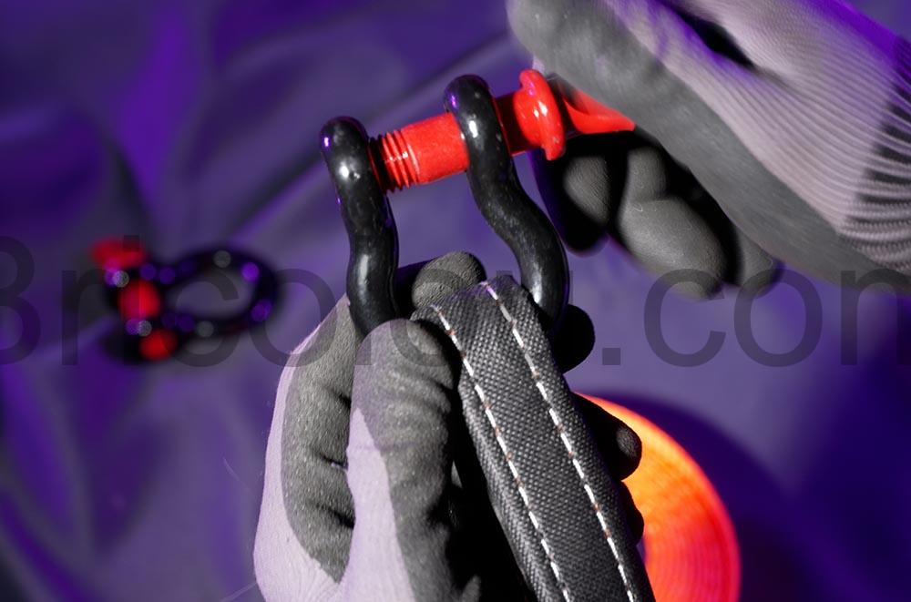 Yulado Sangle Remorquage Manille Corde 5m x 5cm vissage Yulado Sangle Remorquage Manille Corde 5m x 5cm vissage