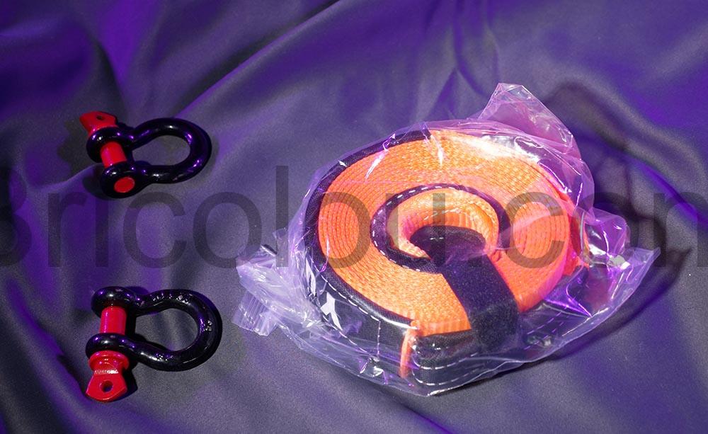 Yulado Sangle Remorquage Manille Corde 5m x 5cm Yulado Sangle Remorquage Manille Corde 5m x 5cm