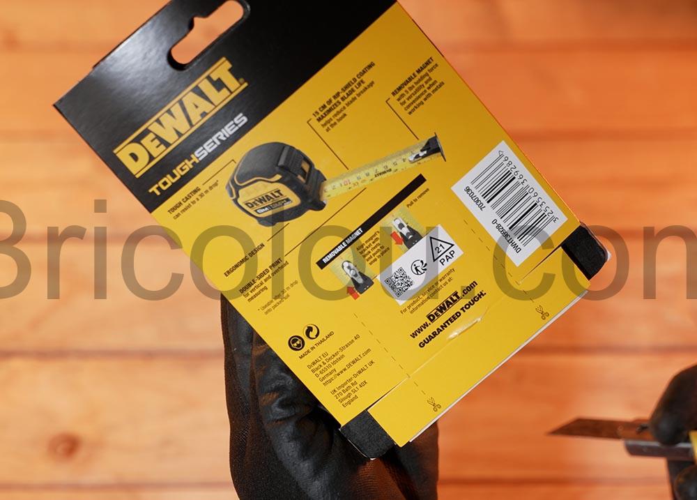 DEWALT metre chantier Tough Tape 8m DWHT36928 0 support DEWALT metre chantier Tough Tape 8m DWHT36928-0 support