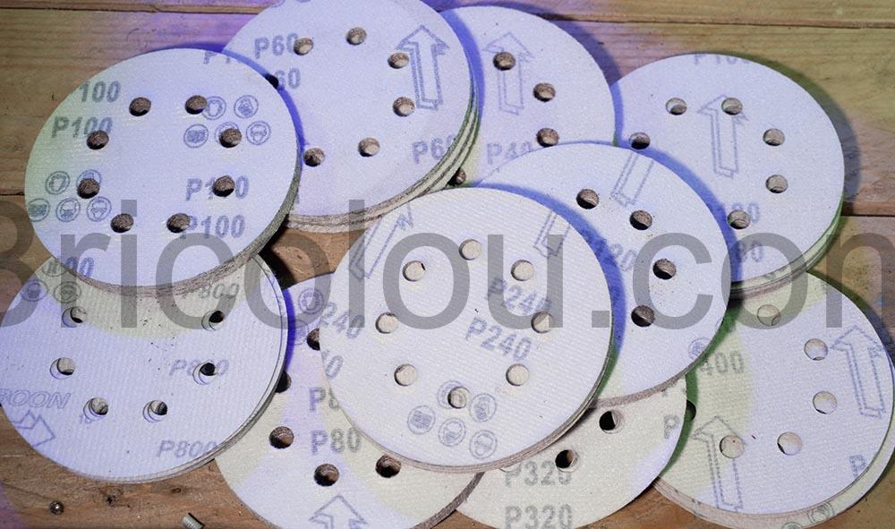 Disques abrasifs Velcro ponceuse excentrique PIQIUQIU poncage marquage Disques abrasifs Velcro ponceuse excentrique PIQIUQIU ponçage marquage