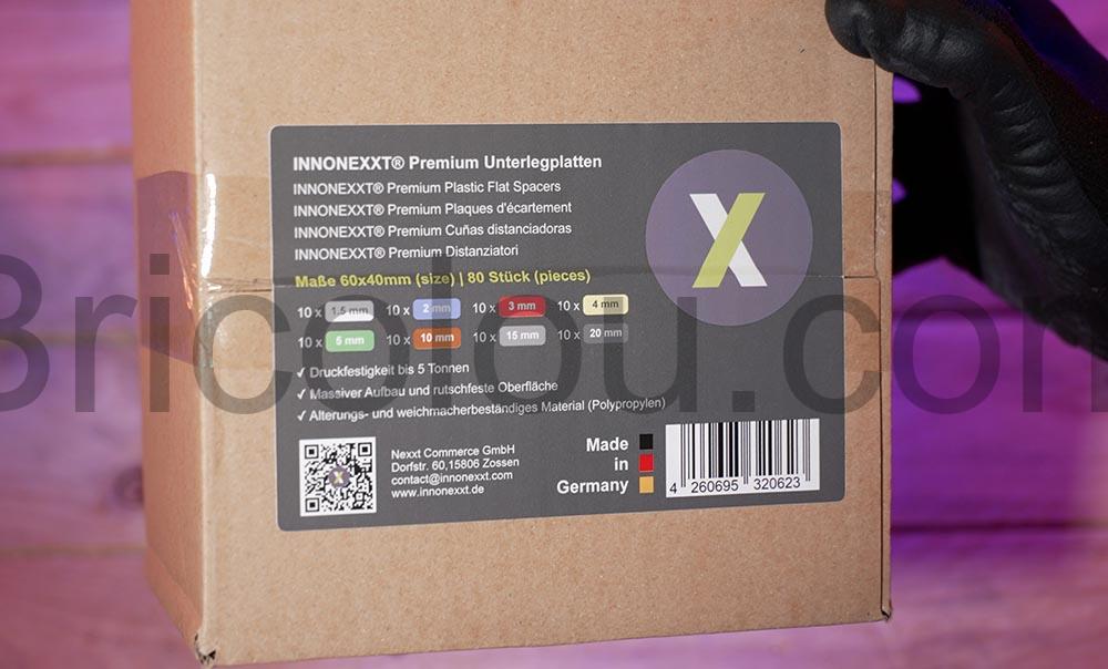 INNONEXXT Plaques 60 x 40 mm Entretoises bloc calle plastique boite INNONEXXT Plaques 60 x 40 mm Entretoises bloc calle plastique boite