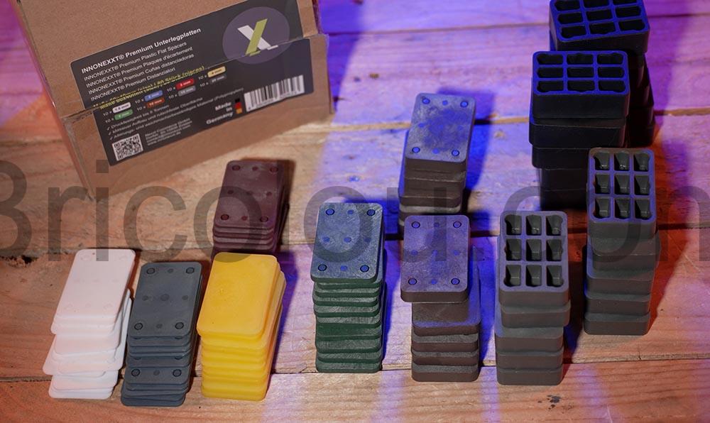 INNONEXXT Plaques 60 x 40 mm Entretoises bloc calle plastique INNONEXXT Plaques 60 x 40 mm Entretoises bloc calle plastique
