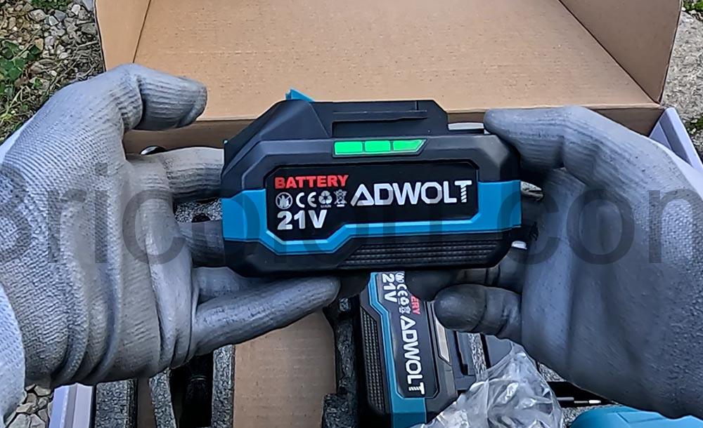 ADWOLT Cle a choc sans fil 21V batterie ADWOLT Clé à choc sans fil 21V batterie