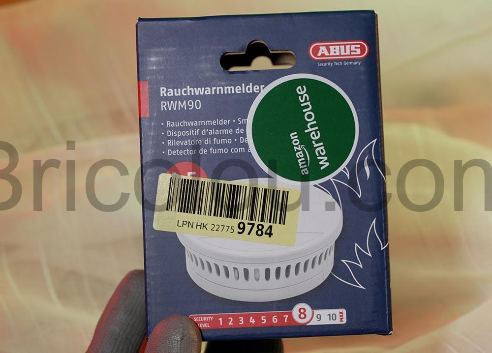 Abus Detecteur de fumee RWM90 Batterie remplacable DIN EN14604 boite Abus Détecteur de fumée RWM90 Batterie remplaçable DIN EN14604 boite