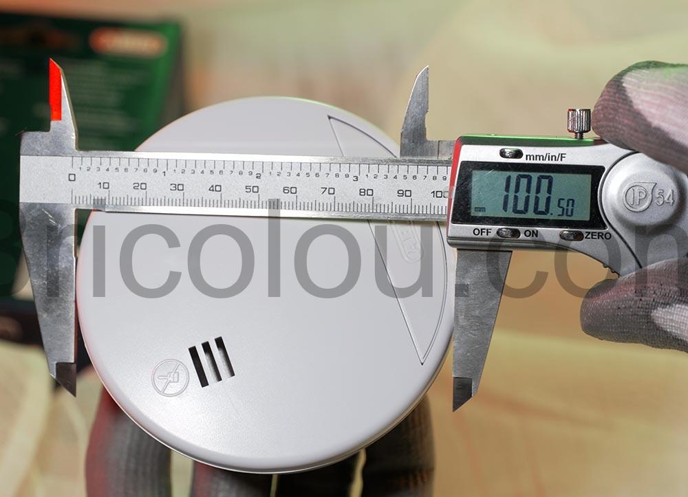 Abus Detecteur de fumee RWM90 Batterie remplacable DIN EN14604 largeur Abus Détecteur de fumée RWM90 Batterie remplaçable DIN EN14604 largeur