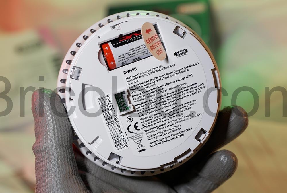 Abus Detecteur de fumee RWM90 Batterie remplacable DIN EN14604 pile Abus Détecteur de fumée RWM90 Batterie remplaçable DIN EN14604 pile