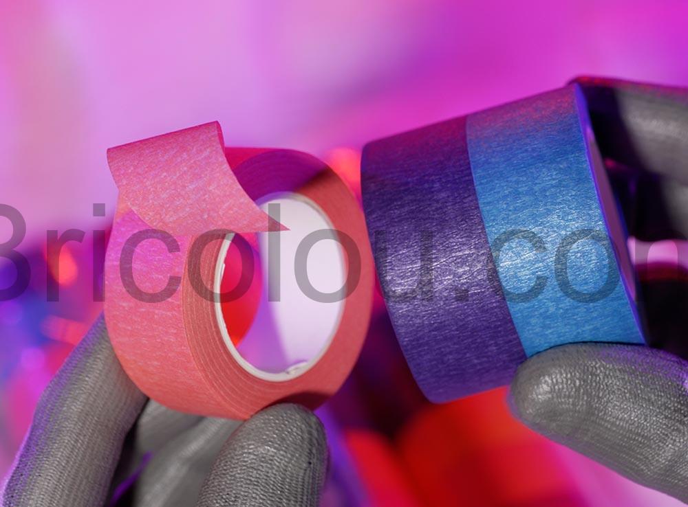 FAOKZE Ruban Adhesif Couleur de Masquage decoratif bleu FAOKZE Ruban Adhésif Couleur de Masquage décoratif bleu