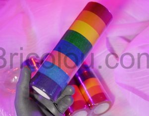 FAOKZE Ruban Adhésif Couleur de Masquage décoratif tube