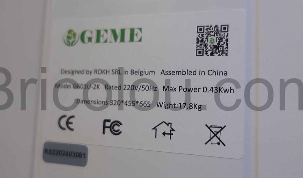 GEME Composteur Electrique dechets 19L Biotechnologie consommation GEME Composteur Électrique déchets 19L Biotechnologie consommation