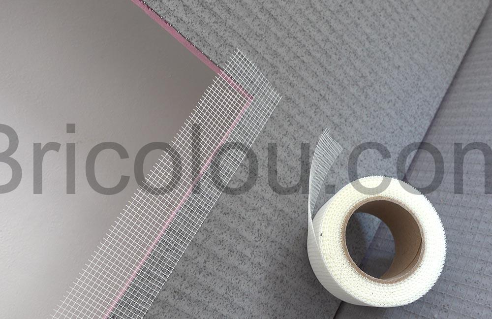 Parexlanko Bande Auto Adhesive Fibre Verre scotch enduit plaques de platre application Parexlanko Bande Auto-Adhésive Fibre Verre scotch enduit plaques de plâtre application