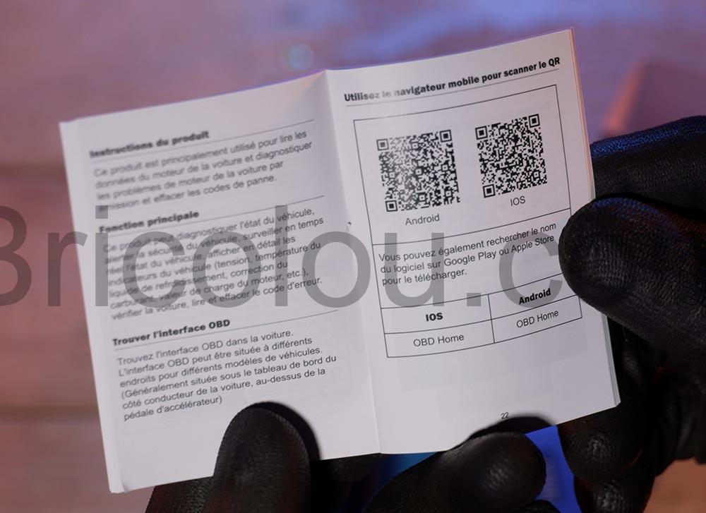 Dongle OBD2 Auto Diagnostic Scanner Bluetooth Moniteur de Performance du Vehicule UWALK code Dongle OBD2 Auto Diagnostic Scanner Bluetooth Moniteur de Performance du Véhicule UWALK code