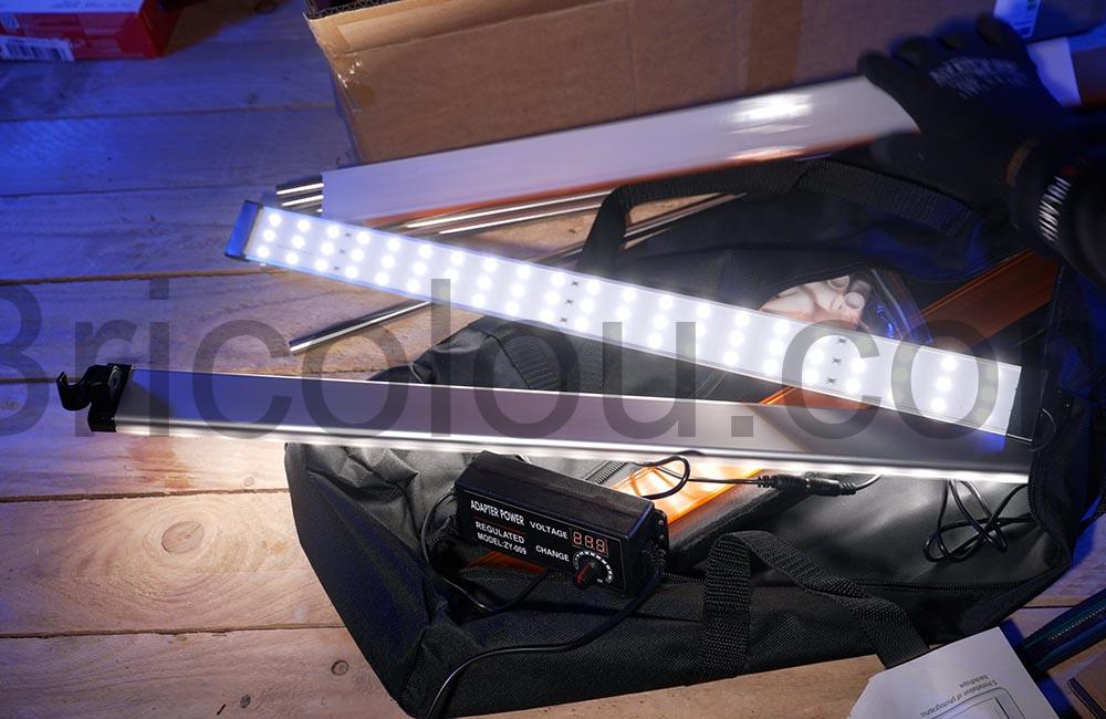 SenDeluz Photo Studio Portable petit objet LED 60cmx60cm fonds colores lampe SenDeluz Photo Studio Portable petit objet LED 60cmx60cm fonds colorés lampe