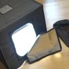 SenDeluz Photo Studio Portable petit objet LED 60cmx60cm fonds colorés montage