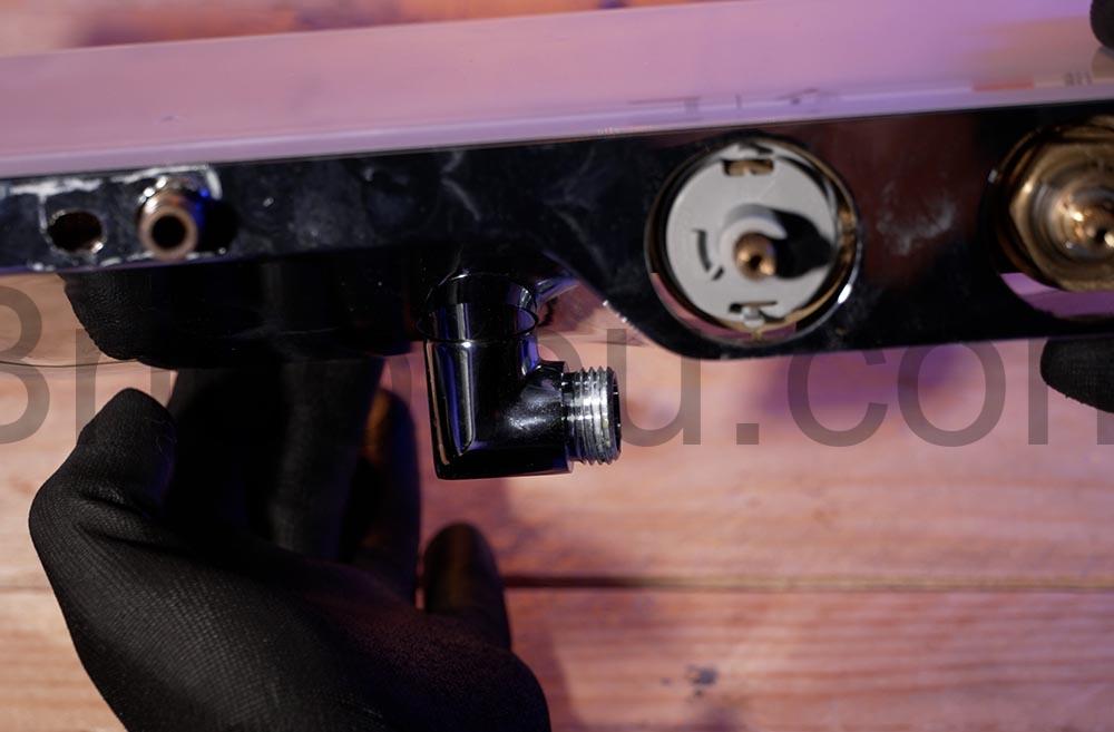 Adaptateur de douchette coude Raccord 12 tuyau douche Bavunv mitigeur Adaptateur de douchette coudé Raccord 12 tuyau douche Bavunv mitigeur